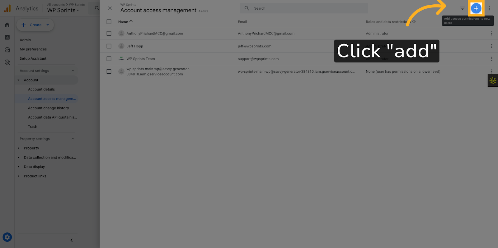 Click Add Button