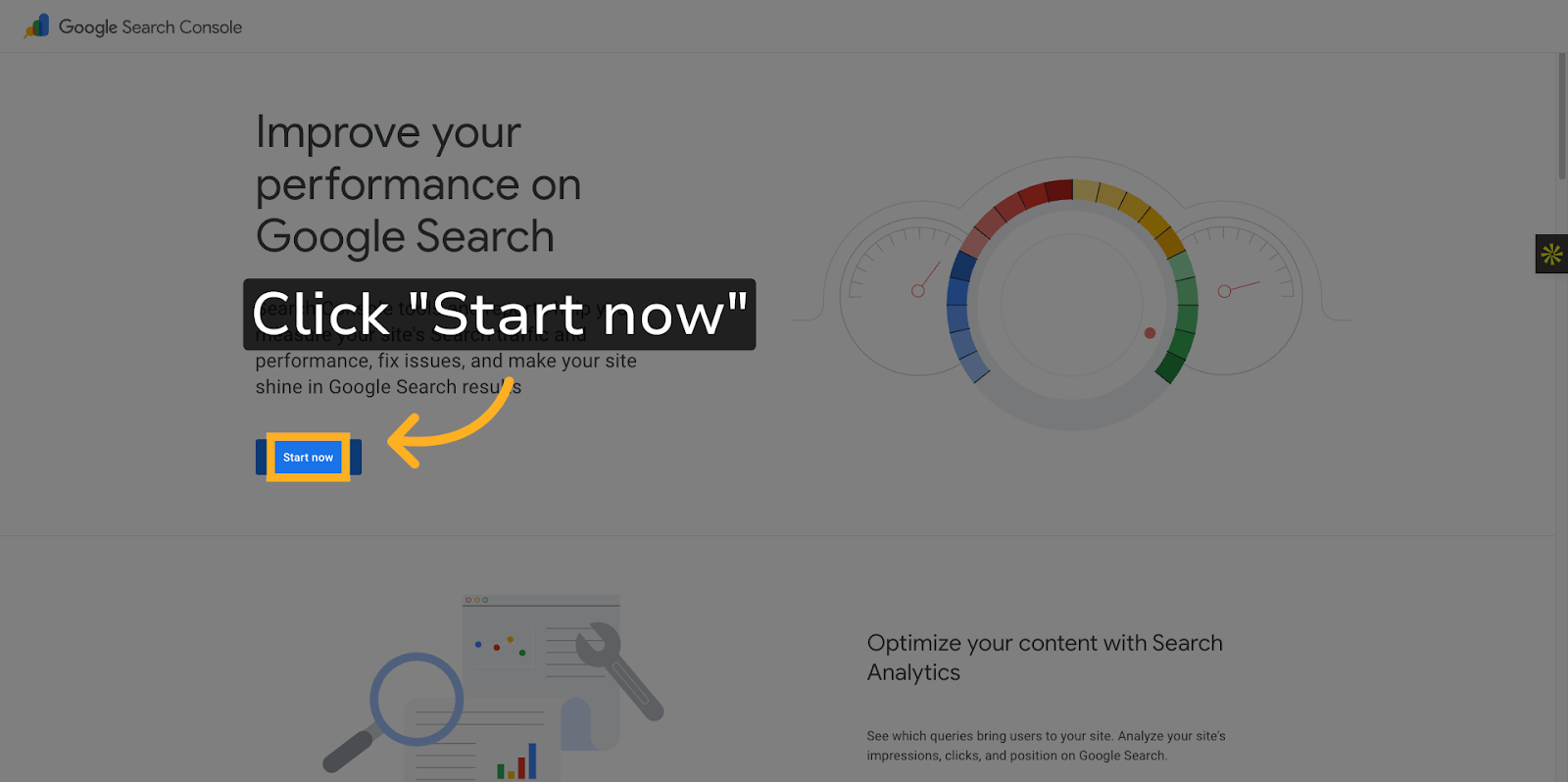 Click 'Start now'